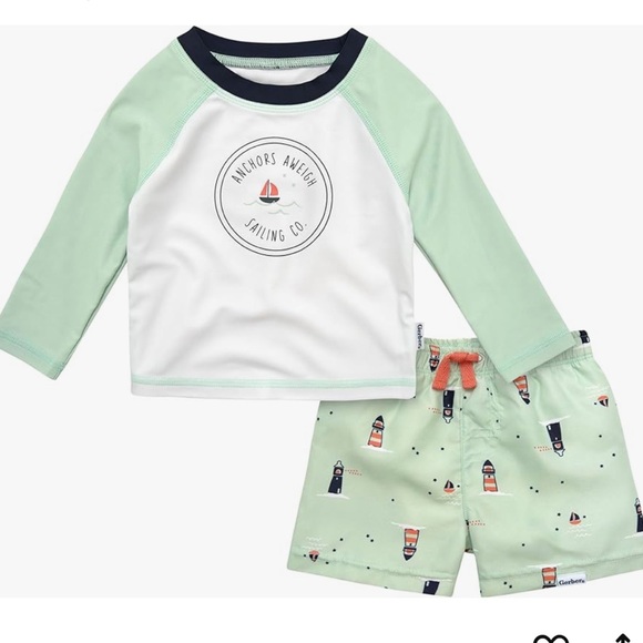 Gerber Baby Boys' Toddler Rashguard Swim Bathing Suit Set EUC SIZE 18mon… - Picture 1 of 5
